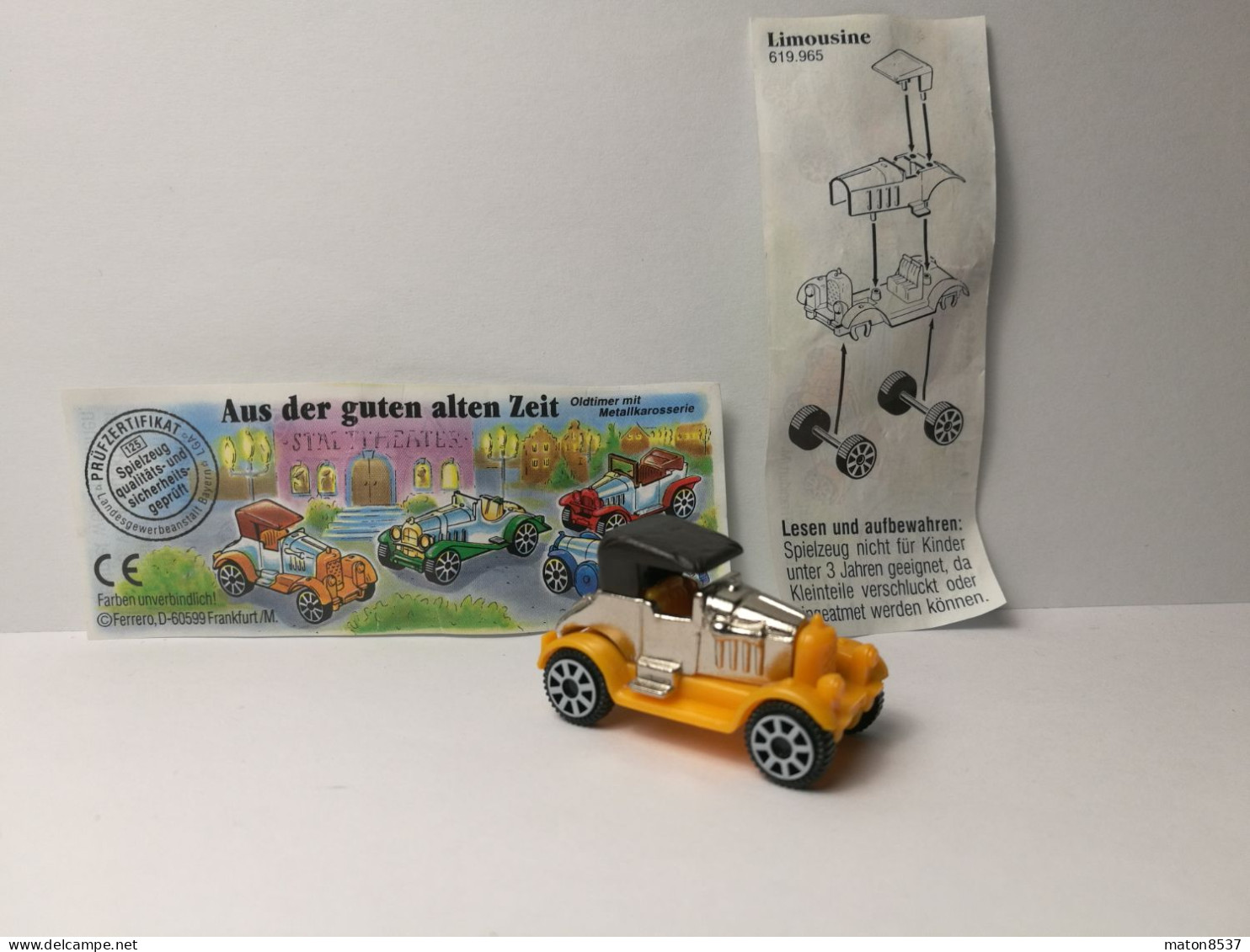 Kinder :    619965  Aus Der Guten Alten Zeit - Oldtimer Mit Metallkarosserie 1998 - Limousine  + BPZ - Figurine In Metallo
