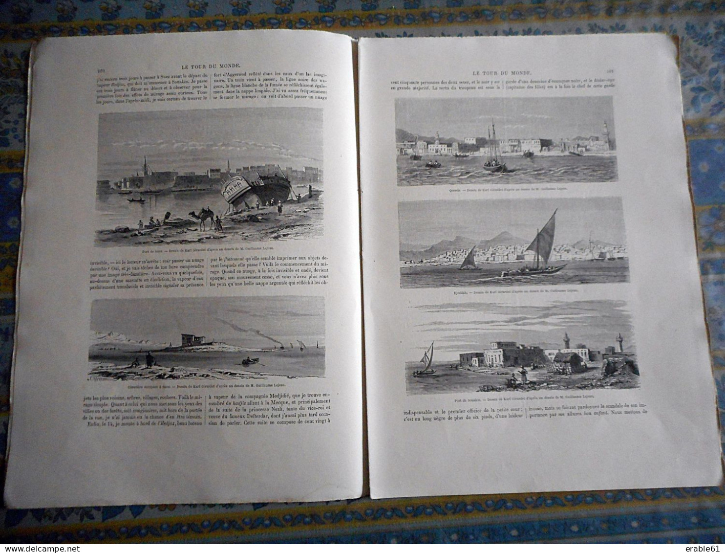 LE TOUR DU MONDE 1860 AFRIQUE SUEZ QOSSEIR DJEDDAH SOUAKIN MONT ATHOS SALONIQUE VASILIKA JUIF - Tijdschriften - Voor 1900