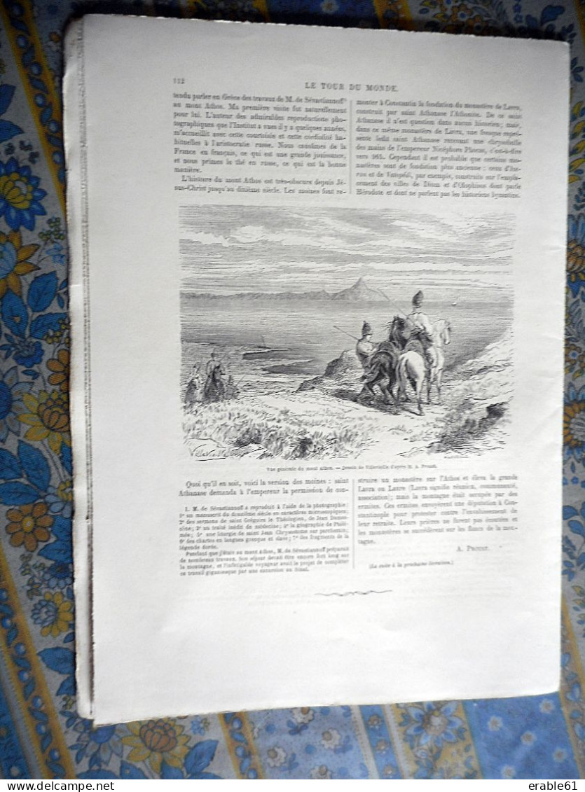 LE TOUR DU MONDE 1860 AFRIQUE SUEZ QOSSEIR DJEDDAH SOUAKIN MONT ATHOS SALONIQUE VASILIKA JUIF - Tijdschriften - Voor 1900