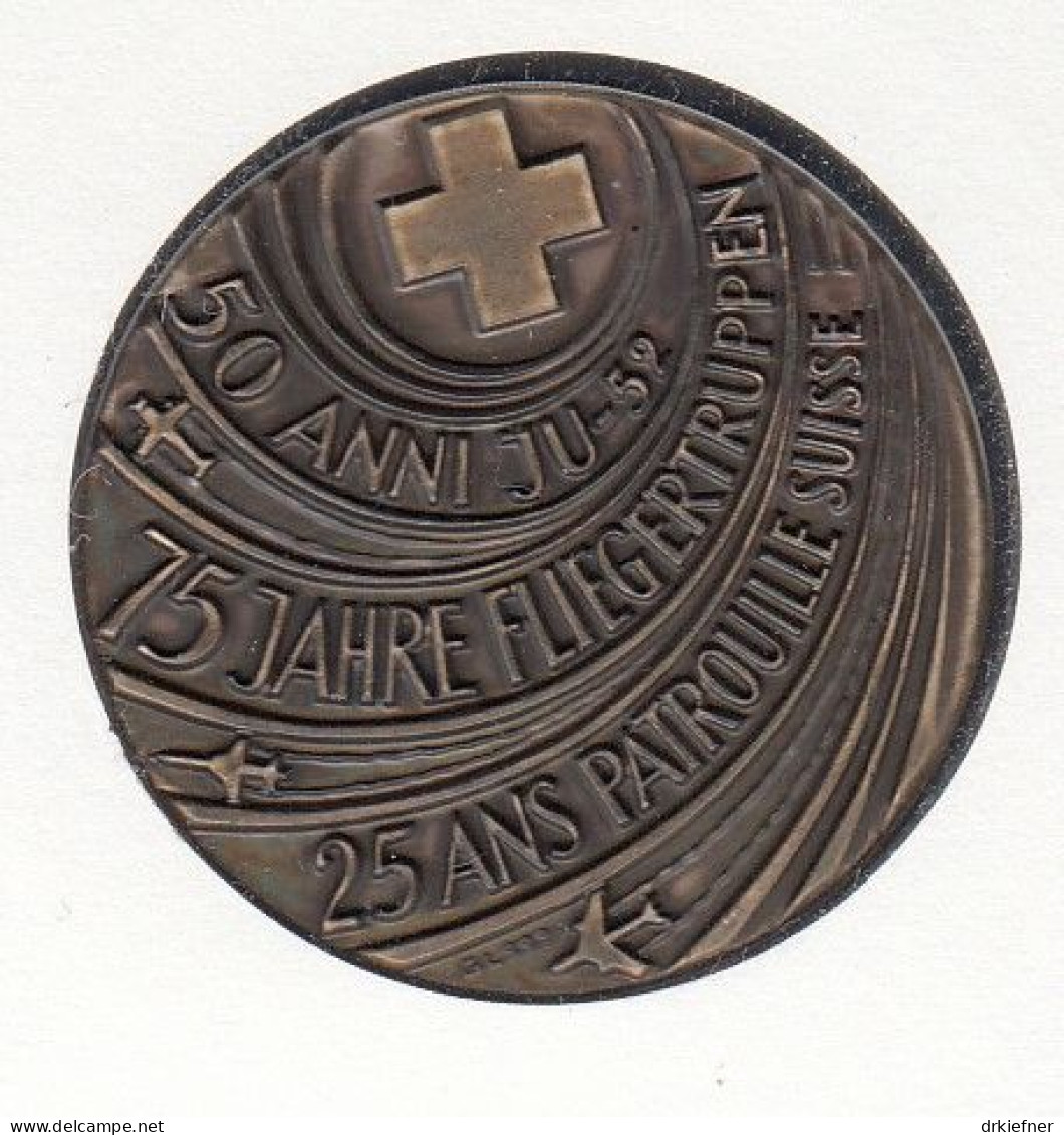 SCHWEIZ Numisbrief Mit 20 G Silber-Medaille, 1989, Stempel Automobil Postbüro, Marke Mi.Nr.1369, 50 Jahre JU 52 - Briefe U. Dokumente