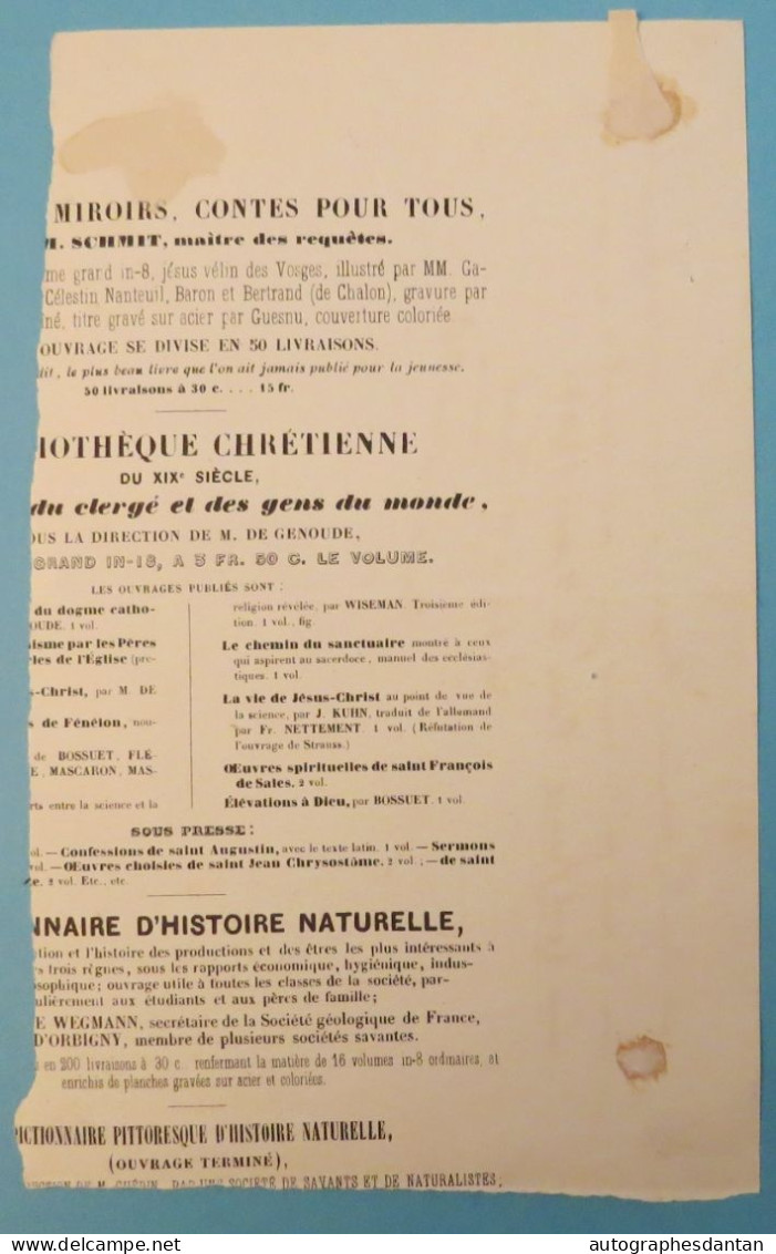 ● 1844 CHANOINE Louis Auguste CLAVEL Médecin Botaniste Né à Saint Geniez D'Olt Aveyron - Lettre Médecine Reçu Autographe - Inventeurs & Scientifiques