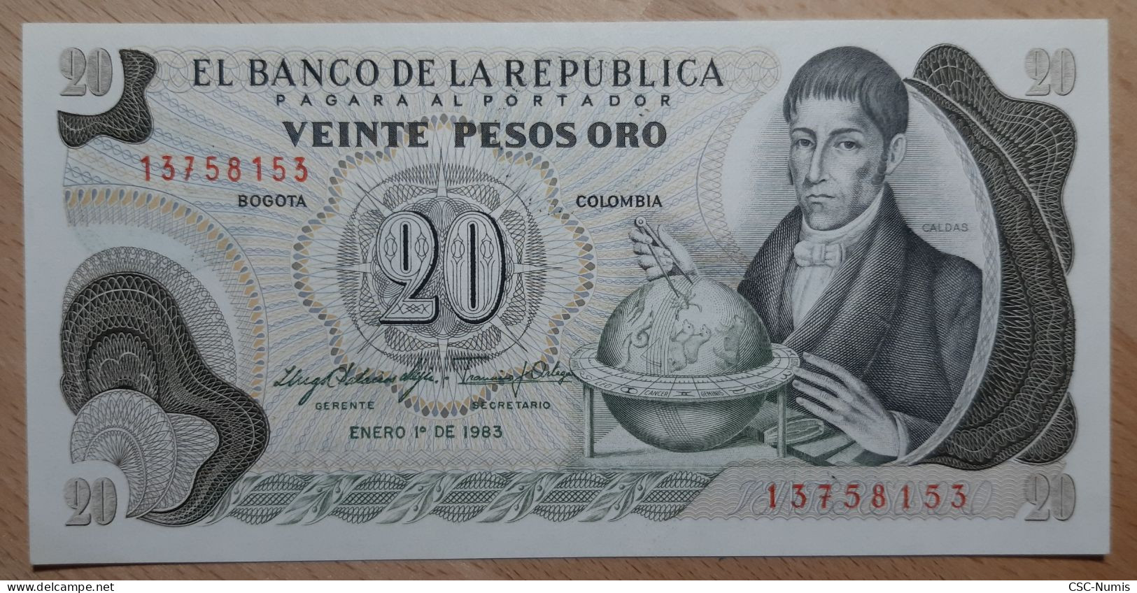 (BM011) - Colombie – 20 Pesos Oro - 1er Janvier 1983 – SPL - Colombia