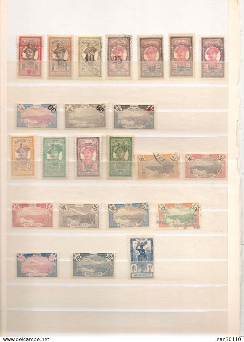 MARTINIQUE 1912/1925 N° 78/81 Et 82/104 Oblitérés Ou * Cote : 42,00 € - Oblitérés