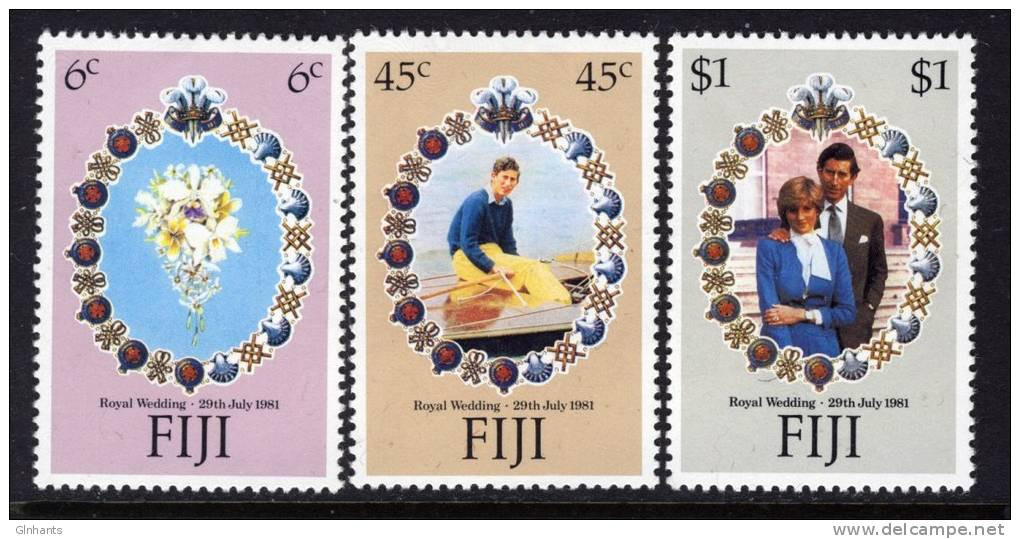 FIJI - 1981 ROYAL WEDDING SET (3V) FINE MNH **  SG 612-614 - Fidji (1970-...)