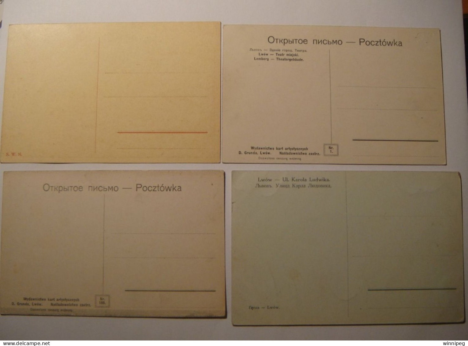 Lwow.Lemberg.Lot Of 9.6x WWI Occupational Pc's.3x Polish 1930's Poland.Ukraine. - Ukraine