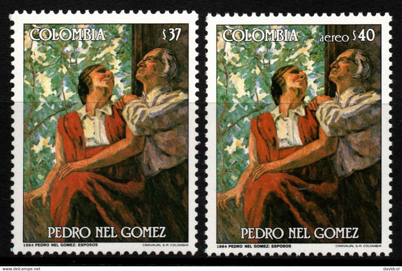 03- KOLUMBIEN - 1985- MI#:1647,1648- MNH- PEDRO NEL GOMEZ - Colombie