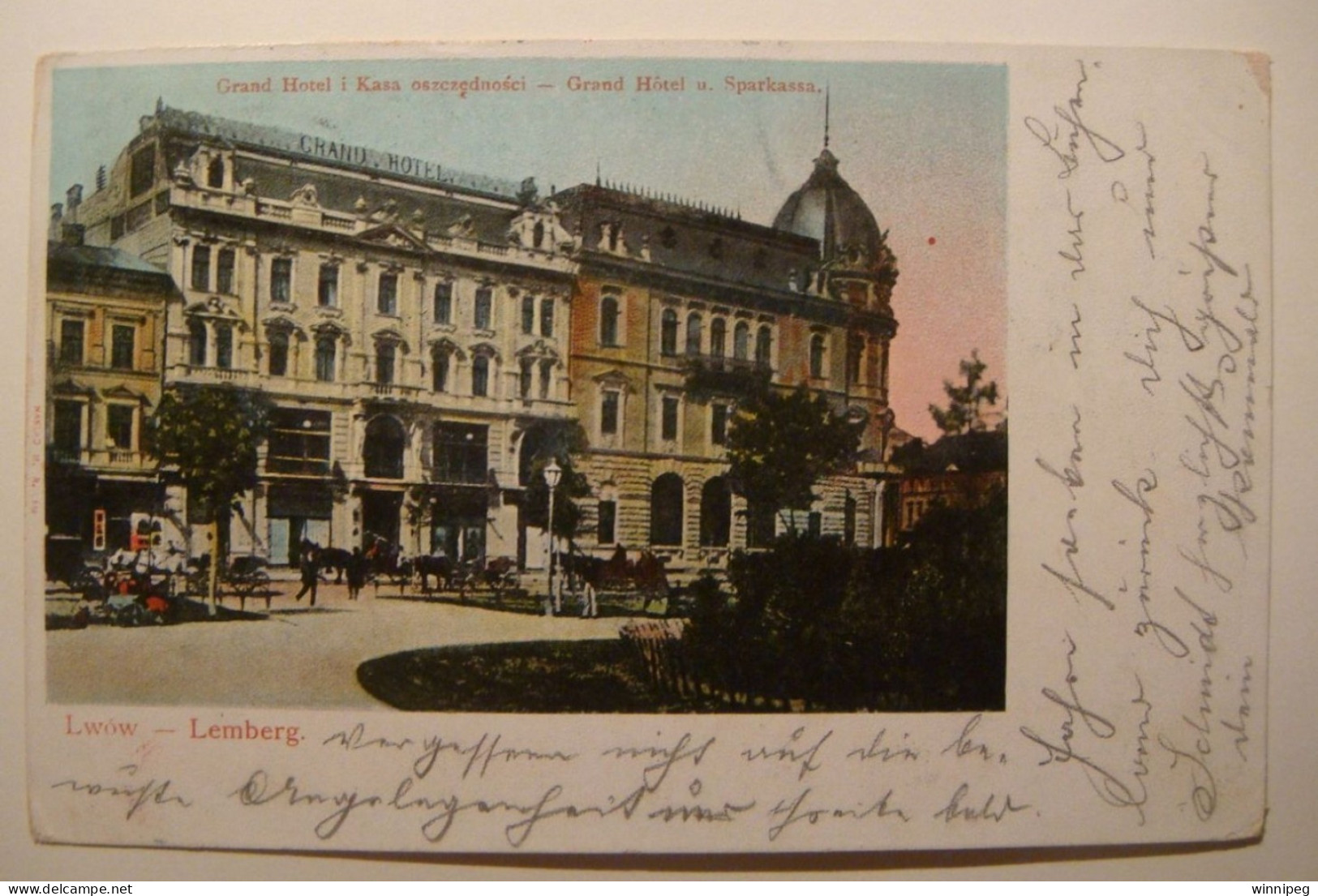 Lwow.Lemberg.Grand Hotel I Kasa Oszczednosci.1900.Naklad M.R..Poland.Ukraine. - Ukraine