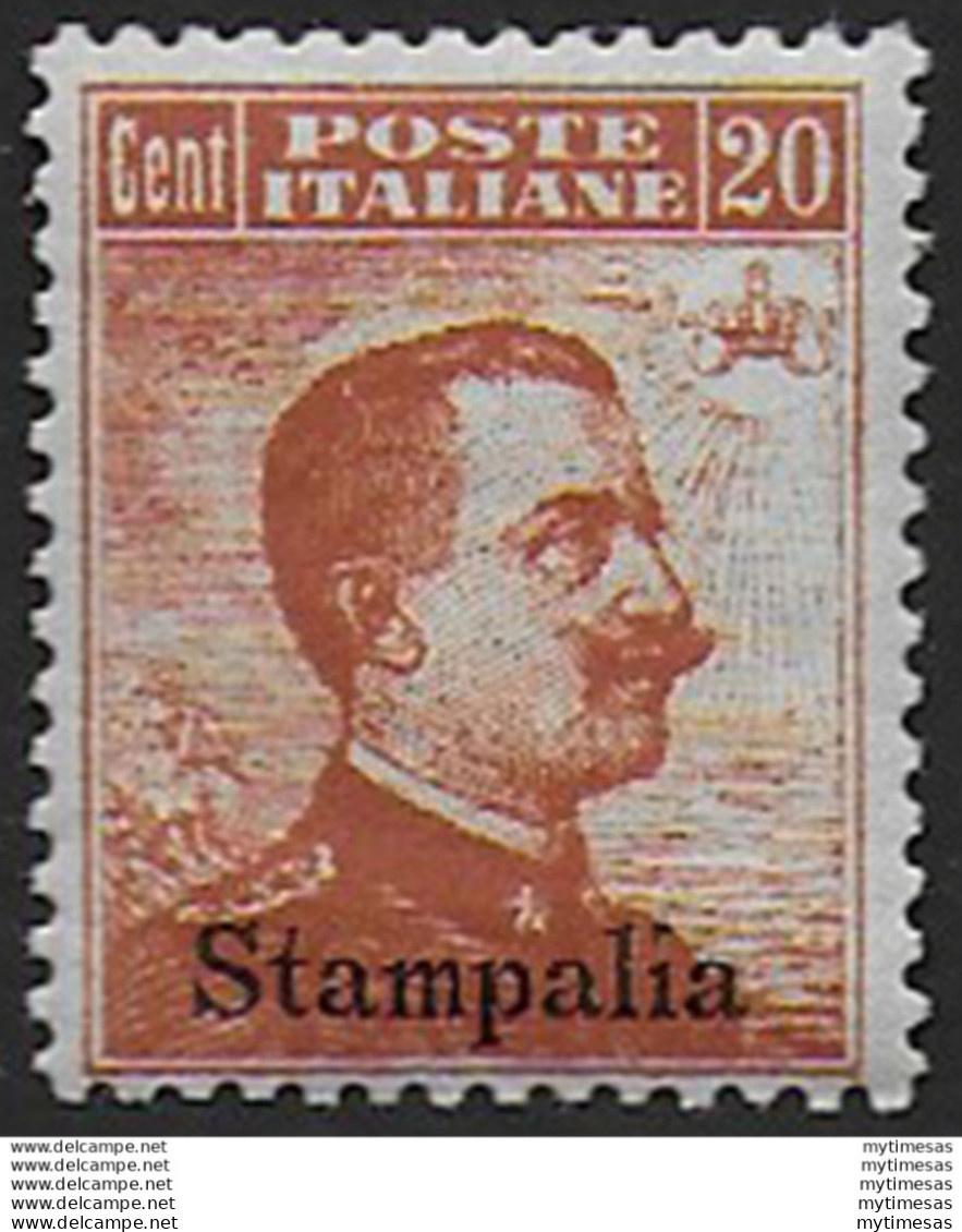 1917 Egeo Stampalia 20c. Arancio Dc. MNH Sassone N. 9 - Other & Unclassified