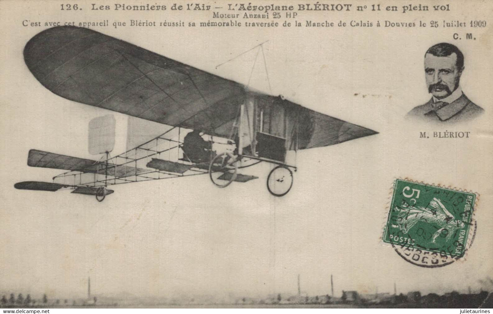 LES PIONNIERS DE L AIR L AEROPLANE BLERIOT EN PLEIN VOL CPA BON ETAT - ....-1914: Voorlopers