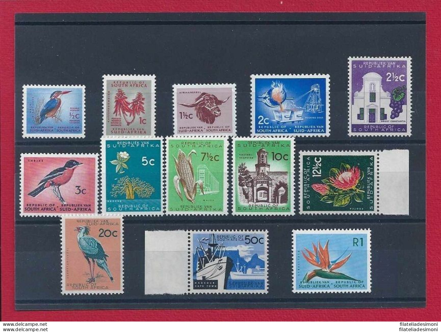 1961-62 SUDAFRICA COLONIE INGLESI - Ordinaria Yv. 248/260 MNH ** - Altri & Non Classificati