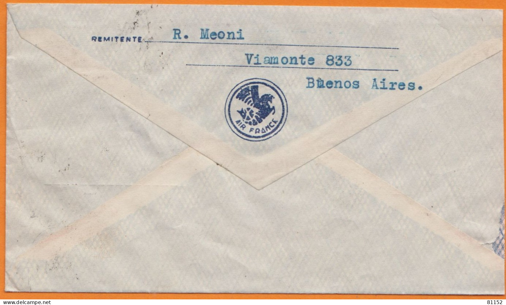 Argentine   Lettre De BUENOS AIRES  Avec 3 Timbres Par AIR FRANCE 1930-1940 Avec 1p +5c +40c - Storia Postale