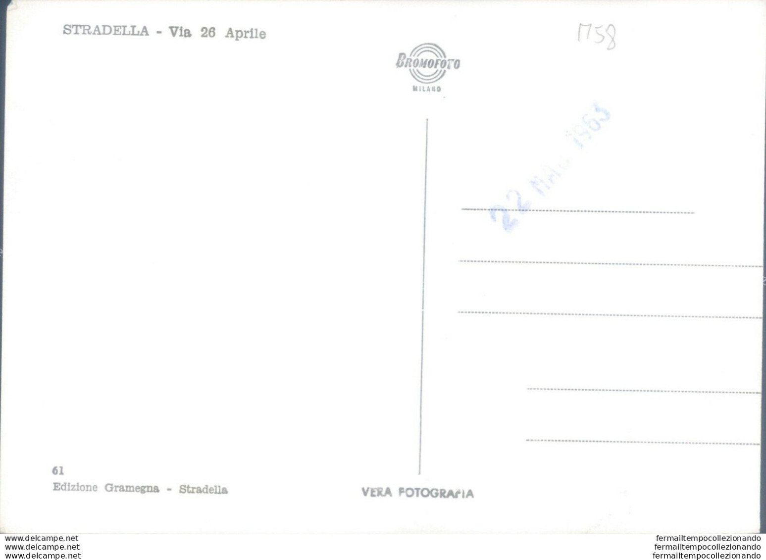 M58 Cartolina  Stradella  Via 26 Aprile Provincia Di Pavia - Pavia