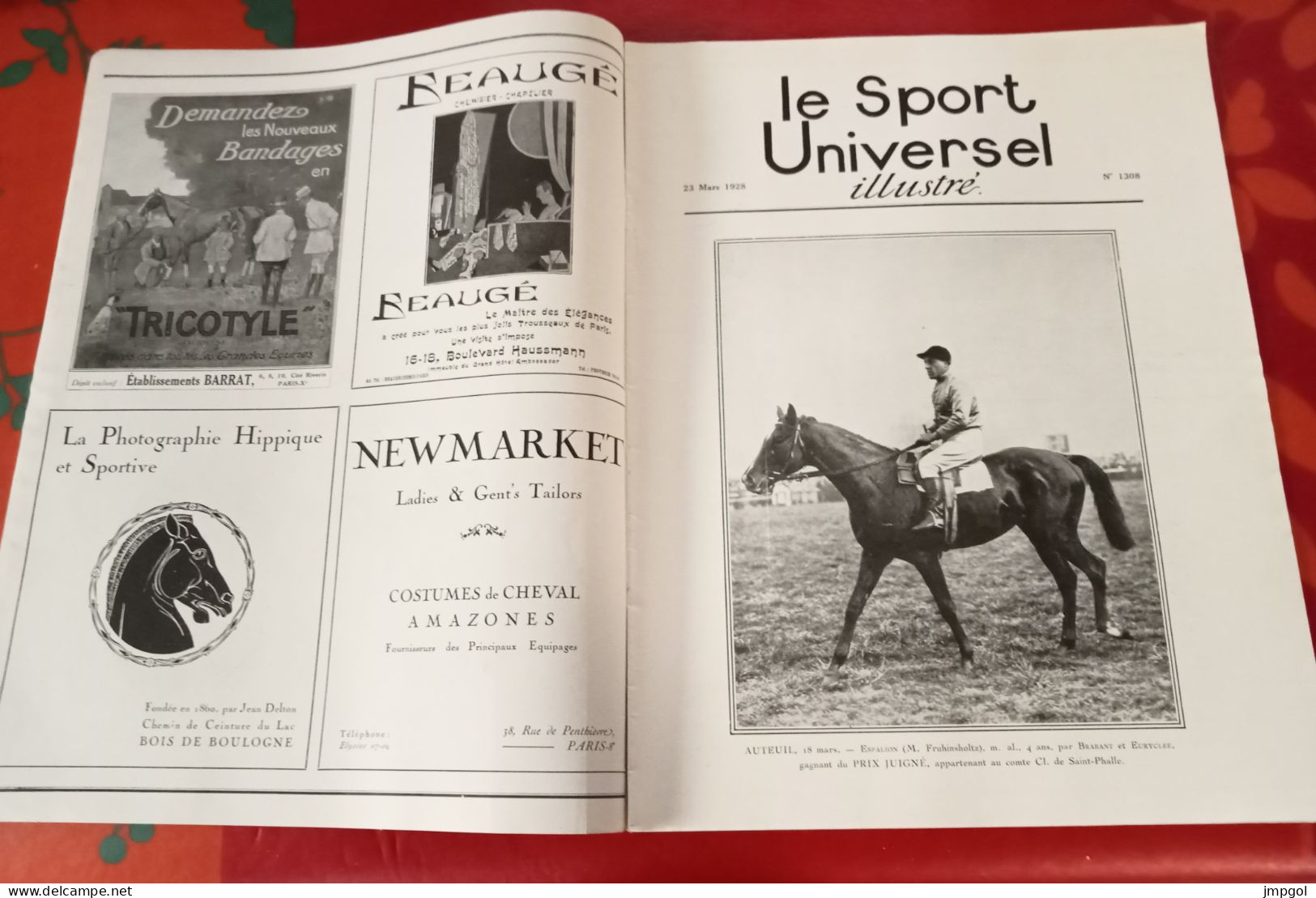 Sport Universel Illustré N°1308 Mars 1928 Totalisateur Electrique Longchamp Nouvel Hippodrome Marseille Pont De Vivaux - 1900 - 1949