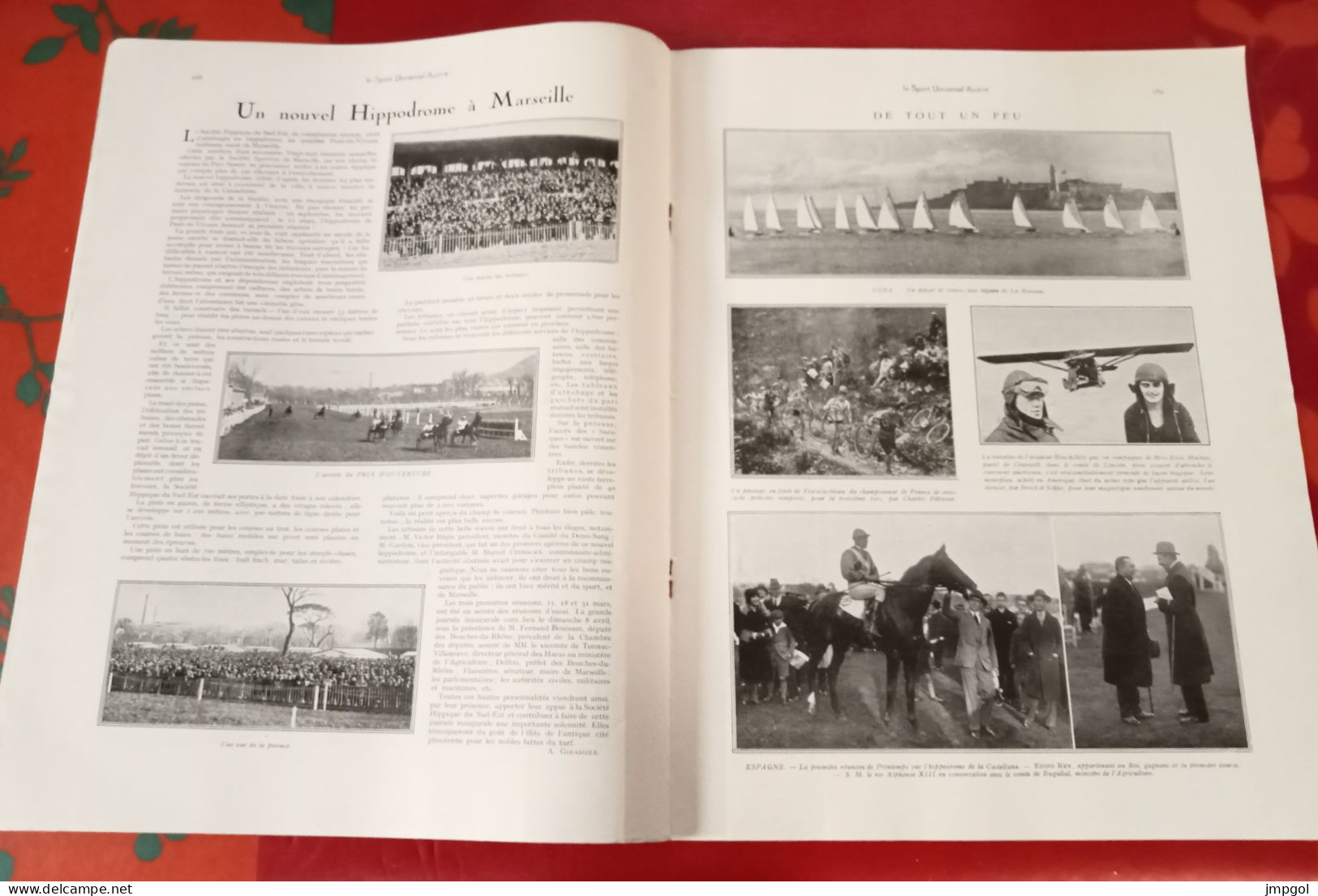 Sport Universel Illustré N°1308 Mars 1928 Totalisateur Electrique Longchamp Nouvel Hippodrome Marseille Pont De Vivaux - 1900 - 1949