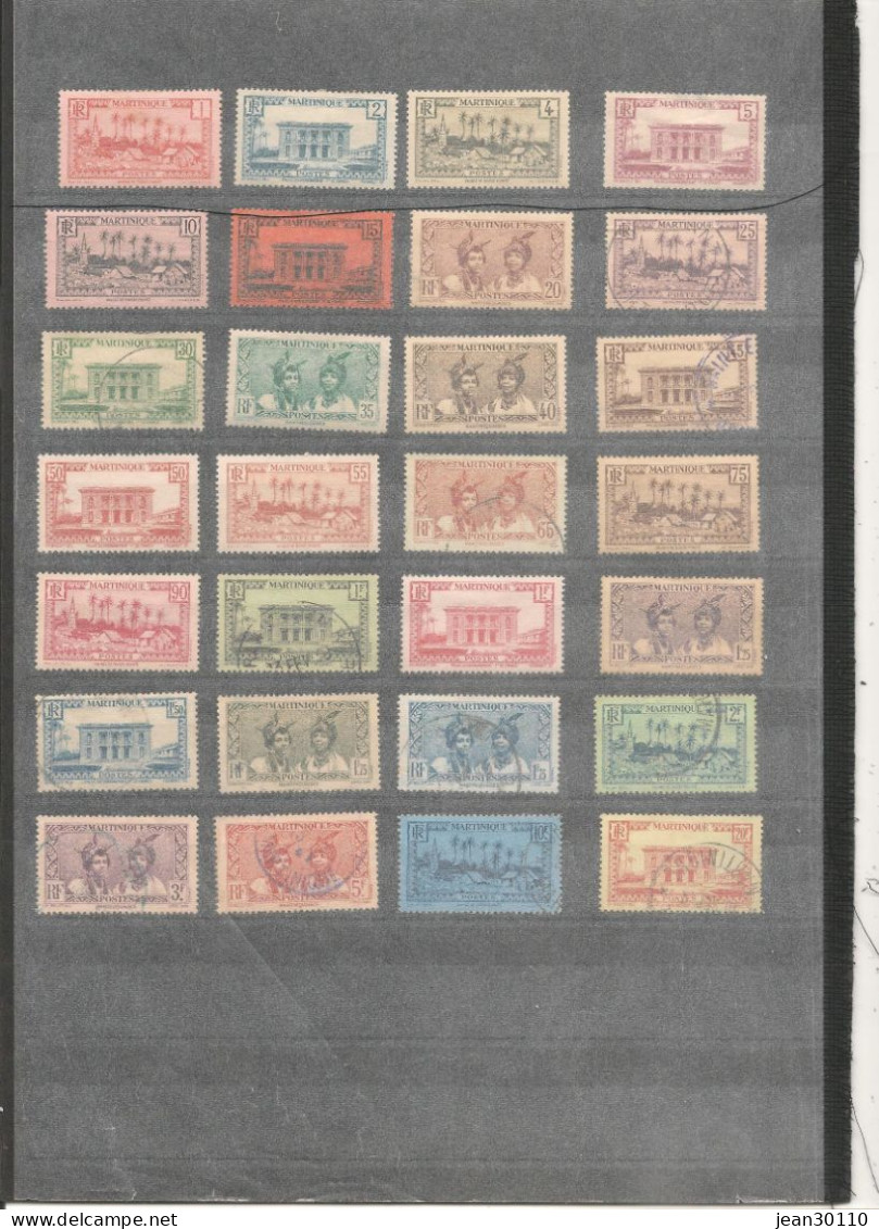 MARTINIQUE 1933/38 N° 133/154* Et Oblitérés Cote  : 33,00 € - Gebraucht