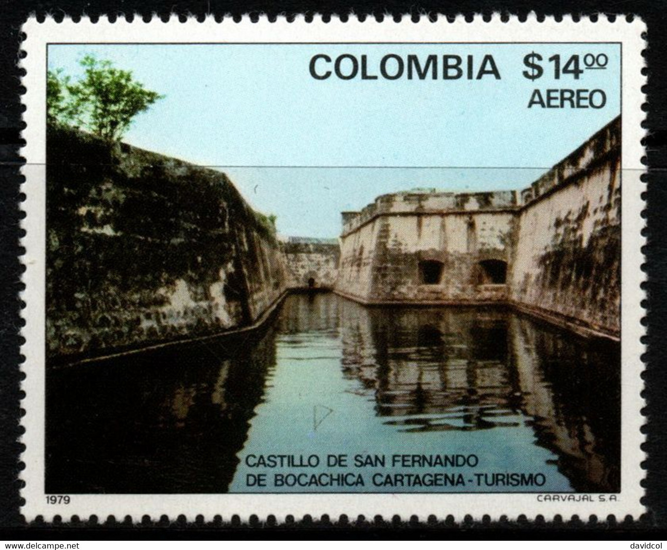 13- KOLUMBIEN - 1979- MI#:1406 - MNH- SAN FERNANDO CASTLE IN CARTAGENA - TOURISM - Colombia