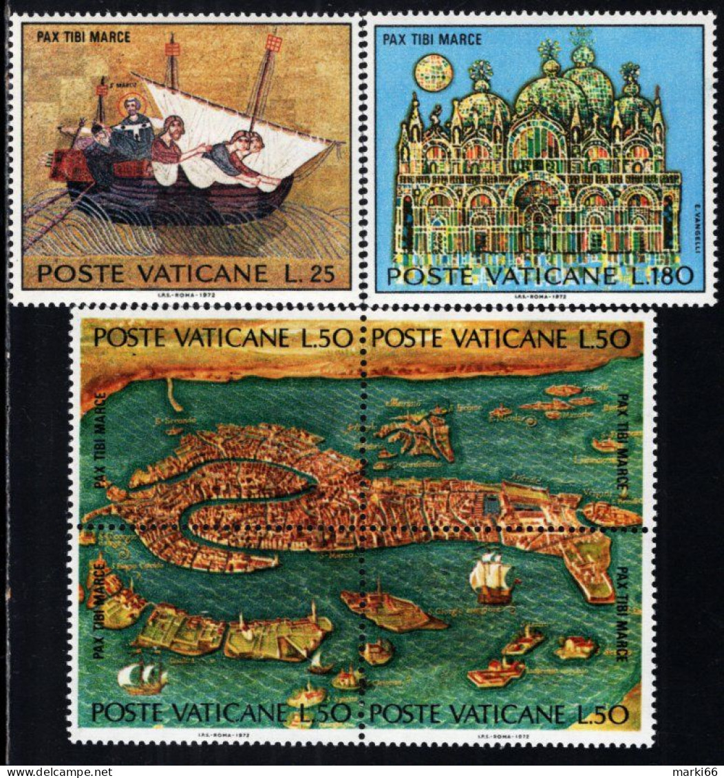 Vatican - 1972 - Save Venice - Mint Stamp Set - Nuovi