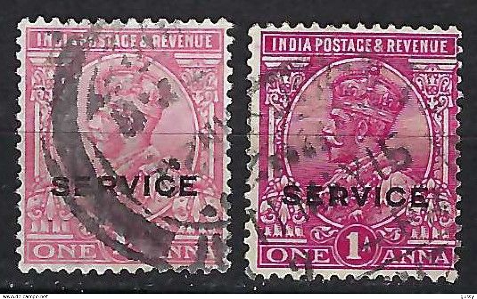 INDE ANGLAISE Service Ca.1937-39: 2x Le Y&T 99 Obl., 2 Nuances - 1911-35 Koning George V