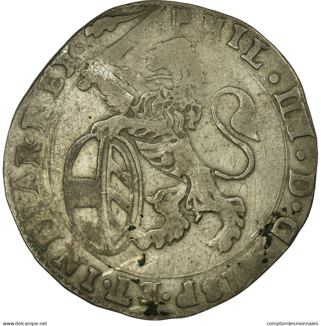 Monnaie, Pays-Bas Espagnols, Artois, Escalin, 1627, Arras, TTB, Argent - Autres & Non Classés