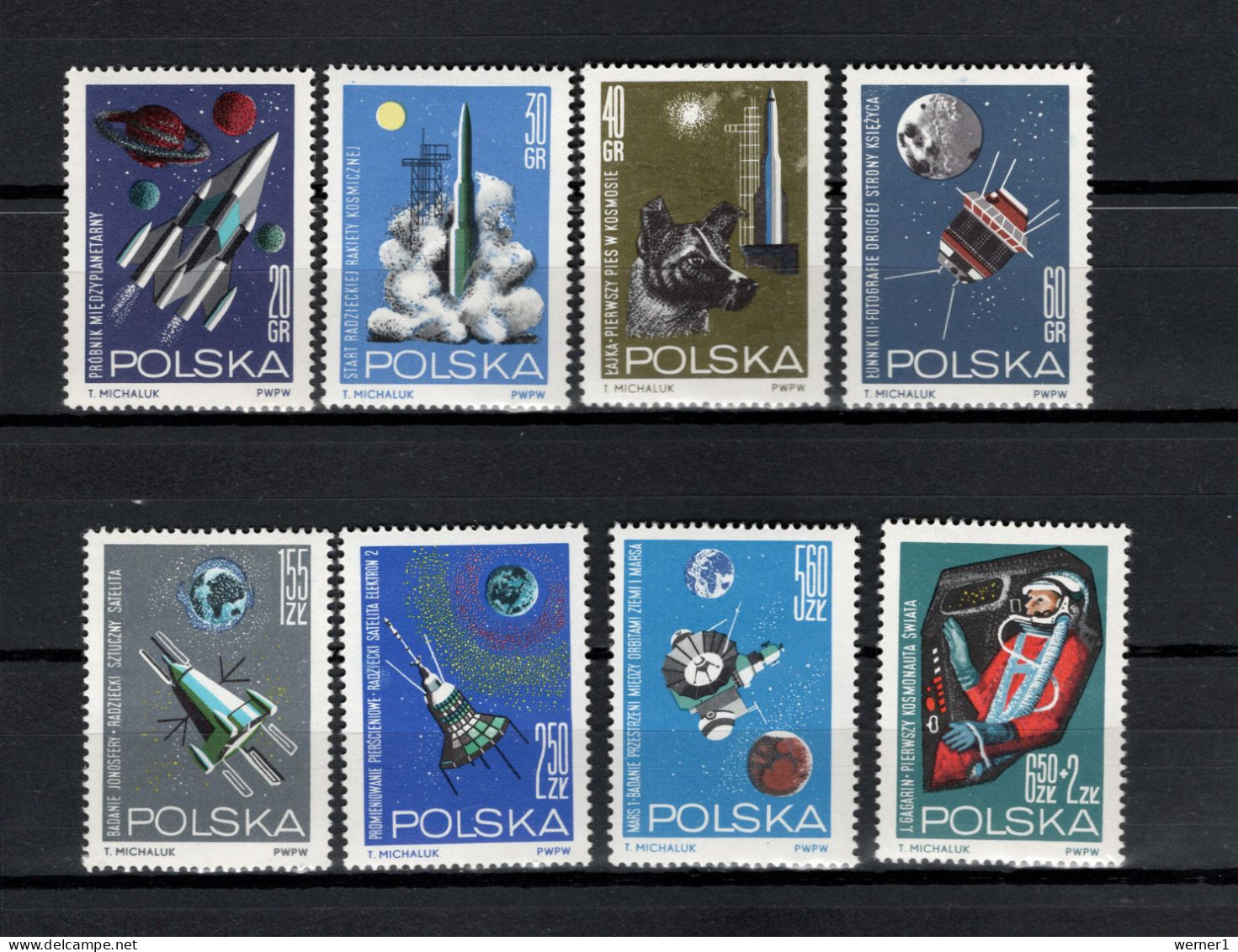 Poland 1964 Space Research Set Of 8 MNH - Europa