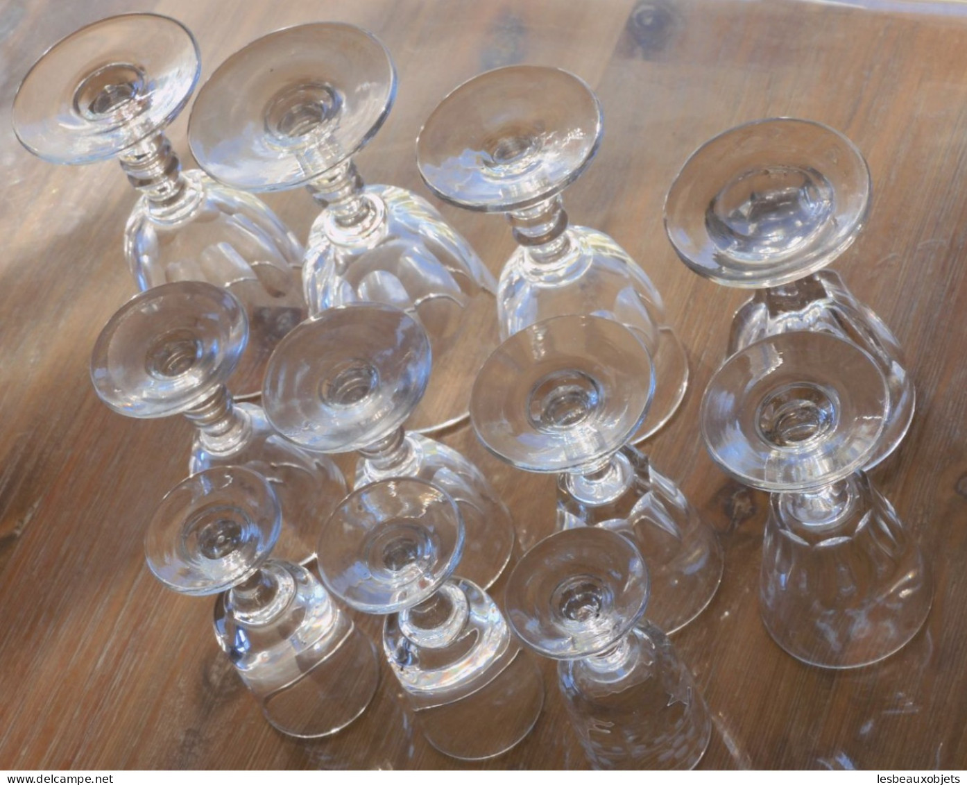 -LOT de 11 ANCIENS VERRES DIFFERENTES FORMES 7 MODELES différents Collection      E