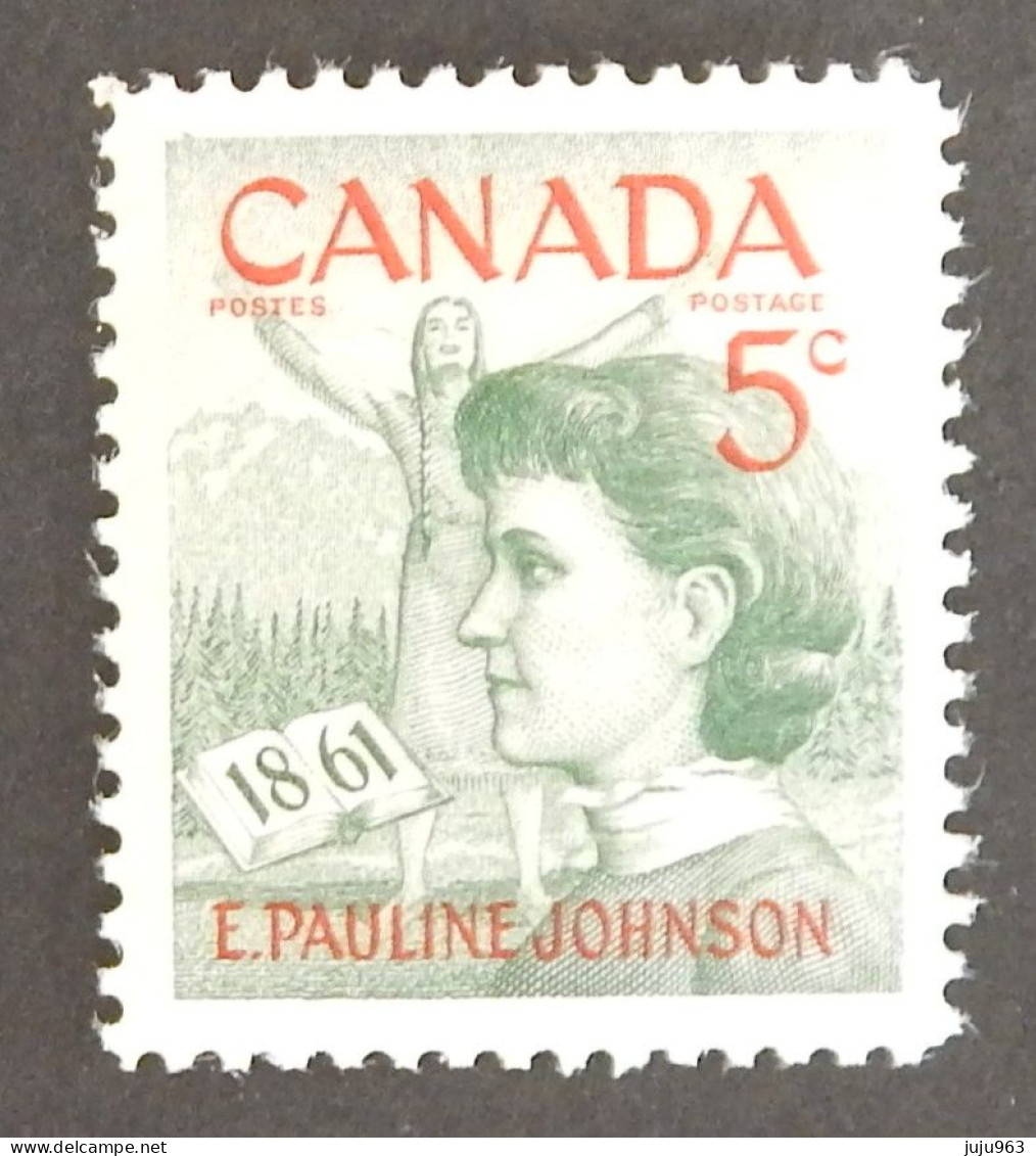 CANADA YT 319 NEUF**MNH " EMILY PAULINE JOHNSON" ANNÉE 1961 - Ongebruikt