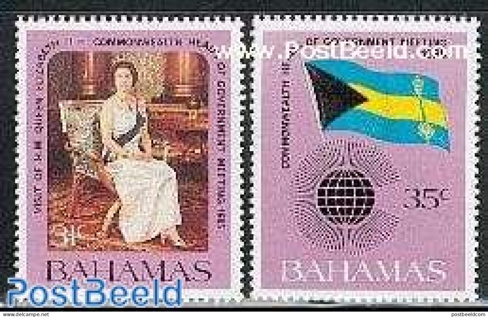 Bahamas 1985 Commonwealth Meeting 2v, Mint NH, History - Flags - Kings & Queens (Royalty) - Königshäuser, Adel