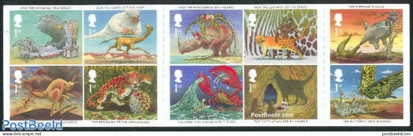 Great Britain 2002 Stories Of R.Kipling 10v S-A, Mint NH, Nature - Camels - Cat Family - Cats - Crocodiles - Elephants.. - Nuovi