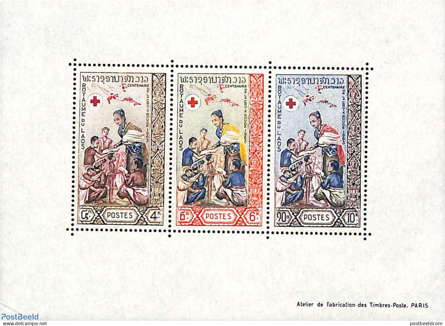 Laos 1963 Red Cross S/s, Mint NH, Health - Red Cross - Croce Rossa