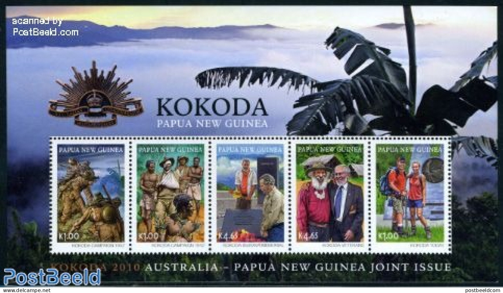 Papua New Guinea 2010 Kokoda S/s, Joint Issue Australia, Mint NH, History - Various - Militarism - Joint Issues - Militares