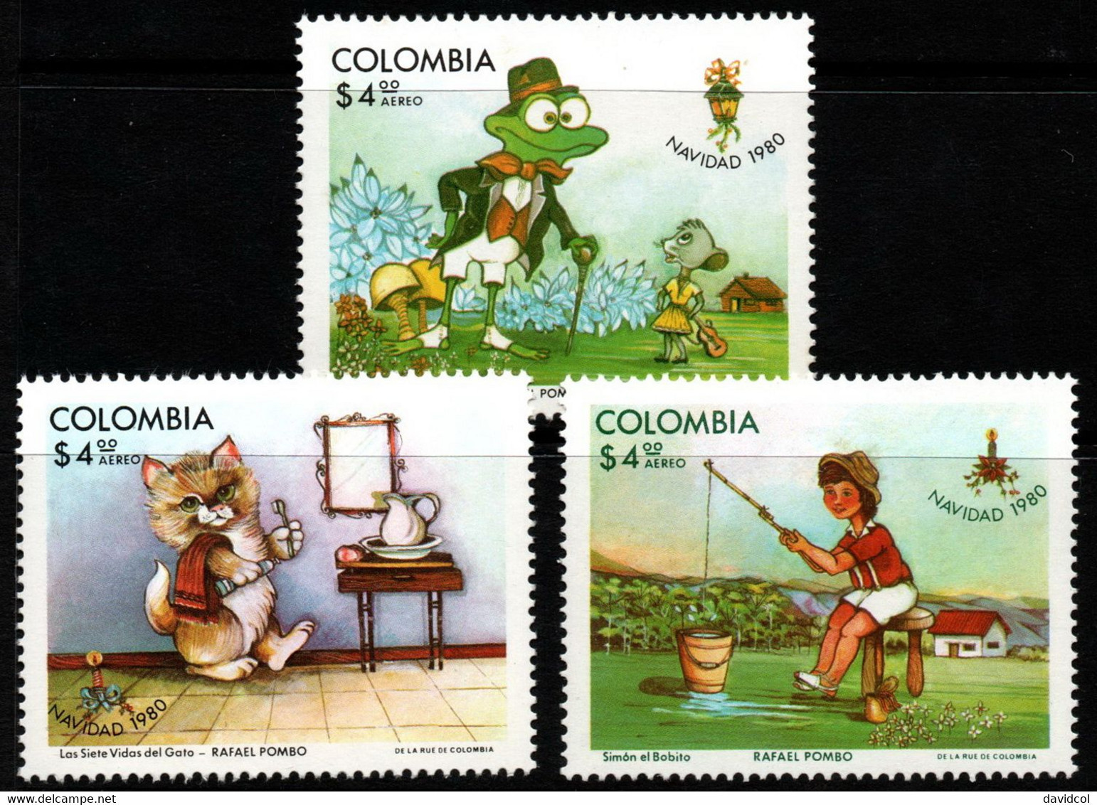 16- KOLUMBIEN - 1980- MI#:1456-1458-MNH- RAFAEL POMBO TALES – CHRISTMAS / NAVIDAD - Colombia