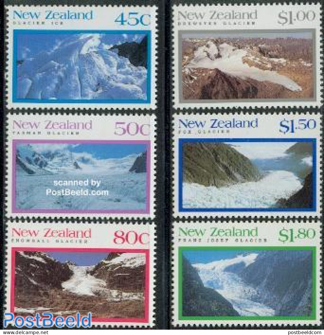 New Zealand 1992 Glaciers 6v, Mint NH, History - Sport - Geology - Mountains & Mountain Climbing - Nuevos