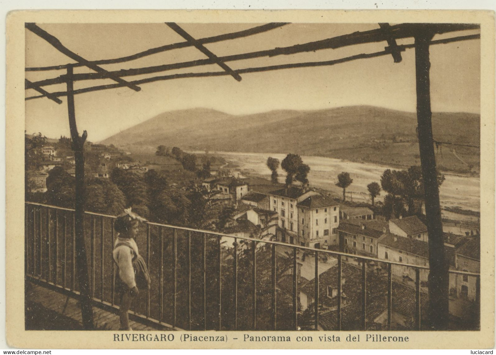 RIVERGARO -PIACENZA -PANORAMA CON VISTA DEL PILLERONE - Piacenza