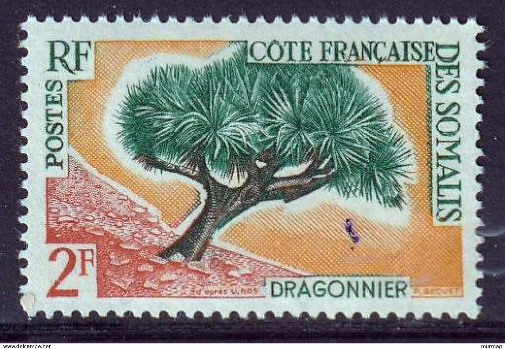 COTE FRANCAISE DES SOMALIS - Arbre, Dragonnier - Y&T N° 305 - 1962 - MNH - Nuovi