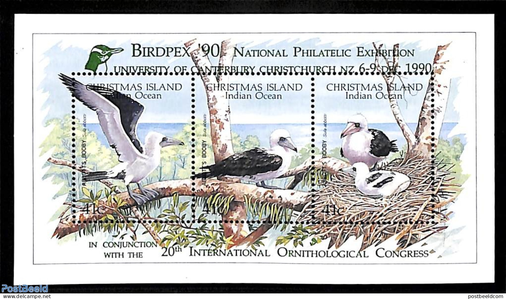 Christmas Islands 1990 Birdpex S/s, Mint NH, Nature - Birds - Christmaseiland