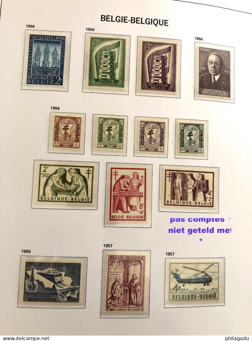 1950-1969    dans DAVO LUXE  cote **  jusque 1959: 485,-€   faciale 1960/69= 25-€     SUPER PRIX ALBUM CADEAU