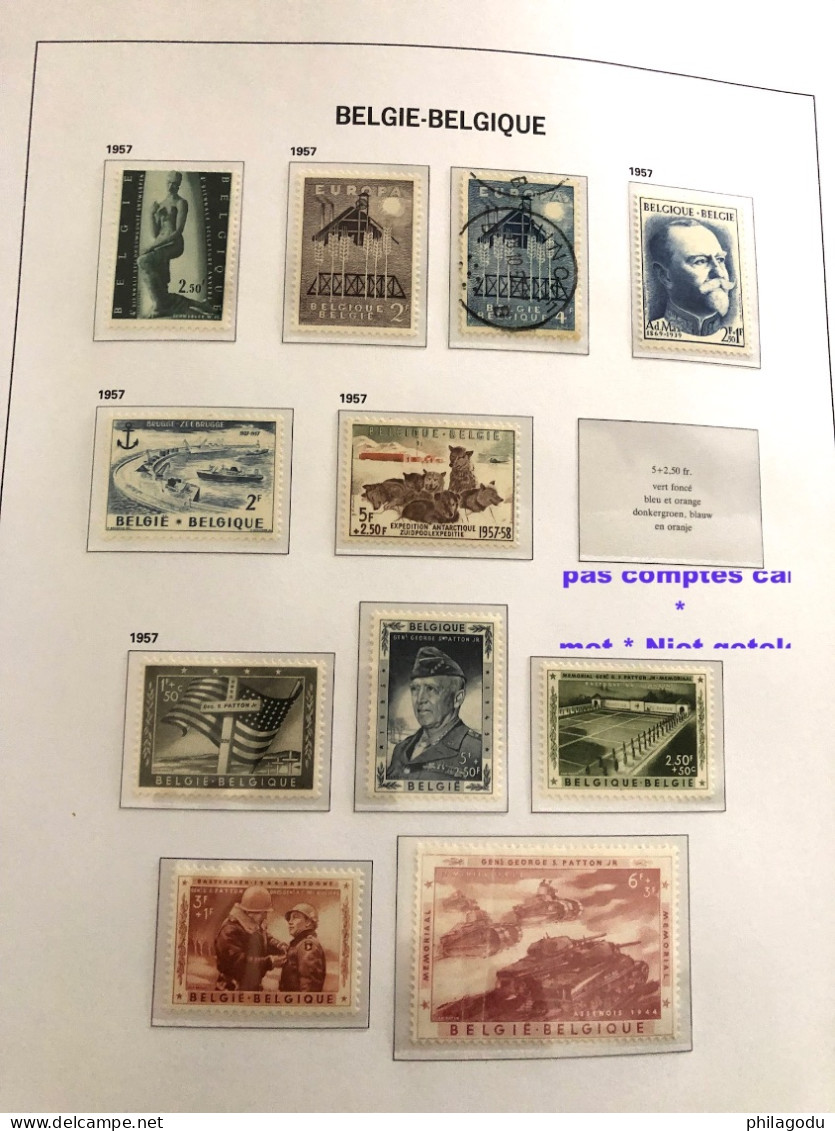 1950-1969    dans DAVO LUXE  cote **  jusque 1959: 485,-€   faciale 1960/69= 25-€     SUPER PRIX ALBUM CADEAU