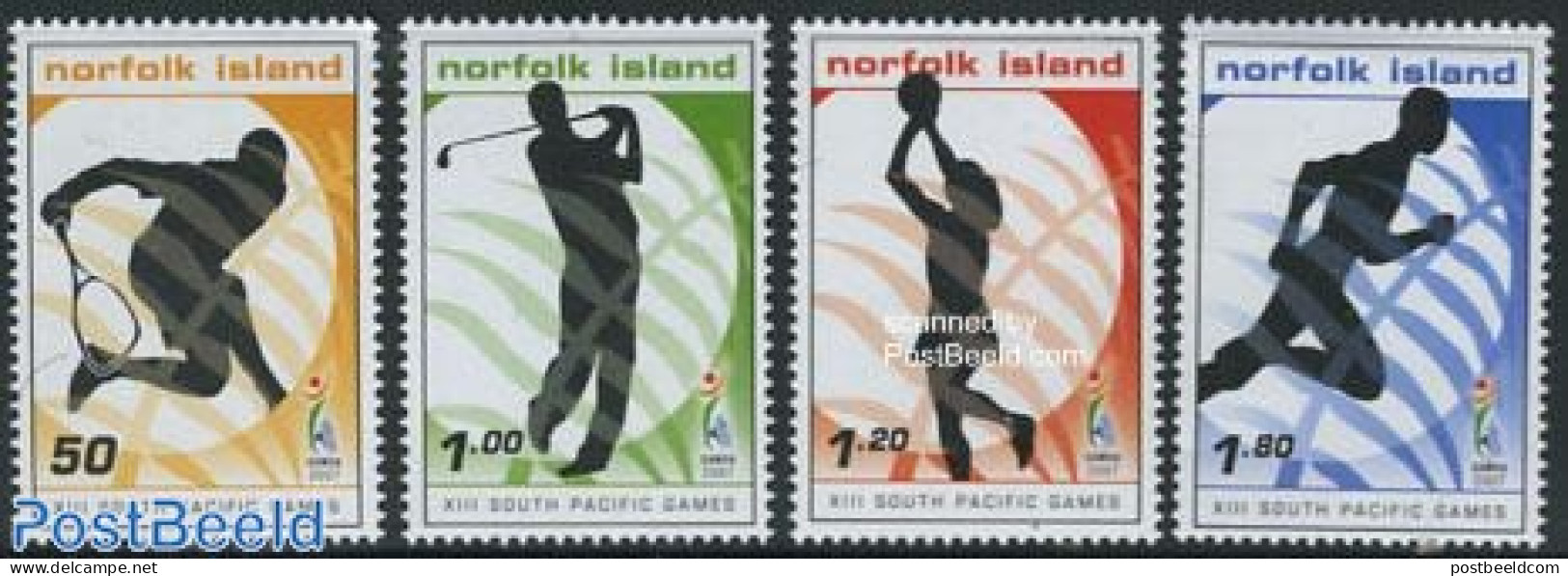 Norfolk Island 2007 South Pacific Games 4v, Mint NH, Sport - Athletics - Basketball - Golf - Sport (other And Mixed) -.. - Leichtathletik