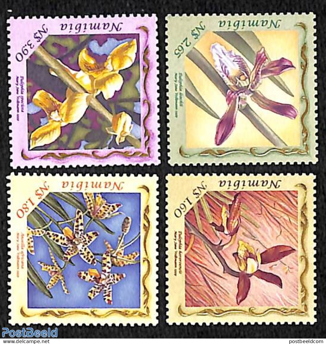 Namibia 1999 Orchids 4v, Mint NH, Nature - Flowers & Plants - Orchids - Namibie (1990- ...)