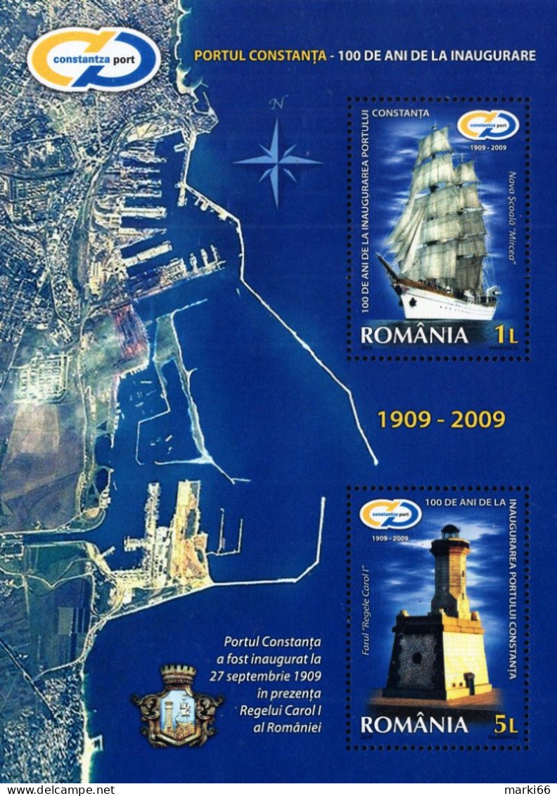 Romania - 2009 - Centenary Of Constanta Port - Mint Souvenir Sheet - Nuevos