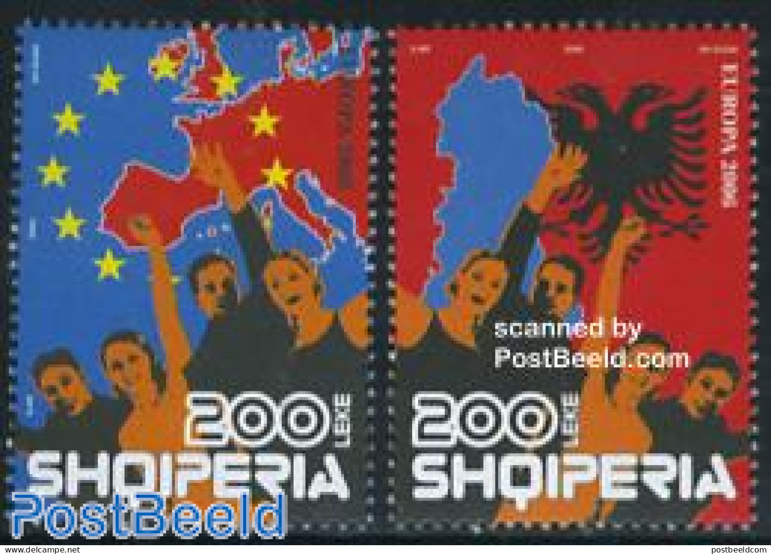 Albania 2006 Europa 2v, Mint NH, History - Various - Europa (cept) - Europa Hang-on Issues - Maps - Europäischer Gedanke