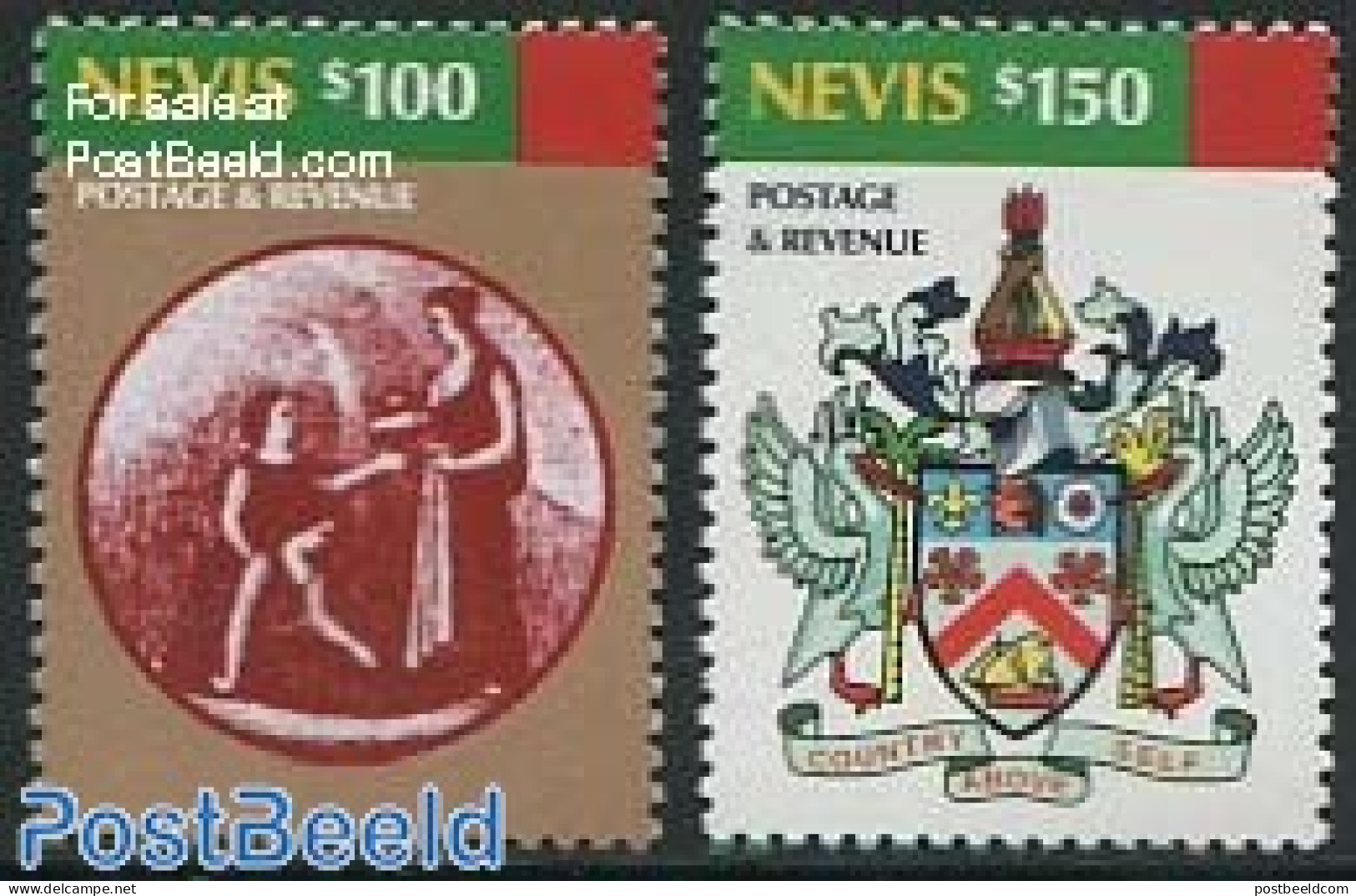 Nevis 2012 Definitives 2v, Mint NH, History - Coat Of Arms - St.Kitts Y Nevis ( 1983-...)