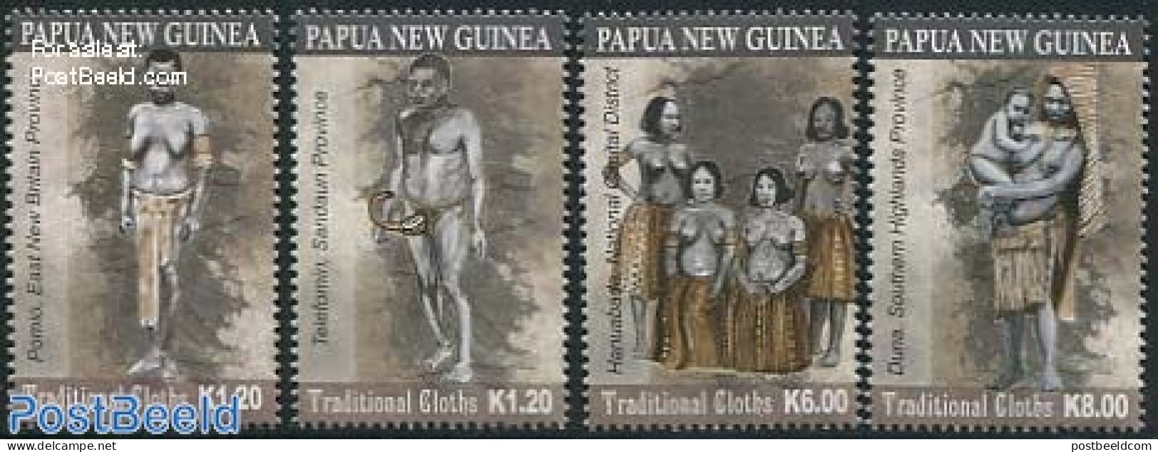 Papua New Guinea 2012 Traditional Costumes 4v, Mint NH, Various - Costumes - Disfraces