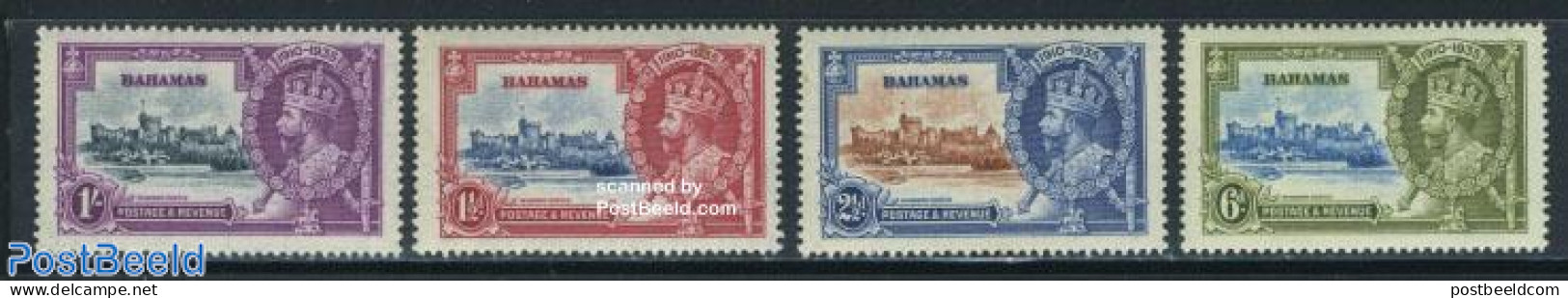 Bahamas 1935 Silver Jubilee 4v, Unused (hinged), History - Kings & Queens (Royalty) - Art - Castles & Fortifications - Royalties, Royals