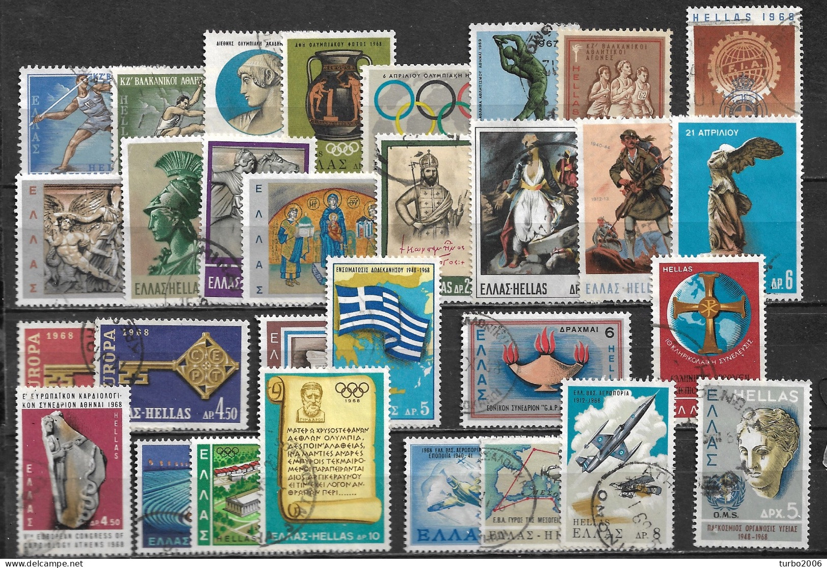 GREECE 1968 Complete All Sets Used Vl. 1031 / 1060 - Ganze Jahrgänge