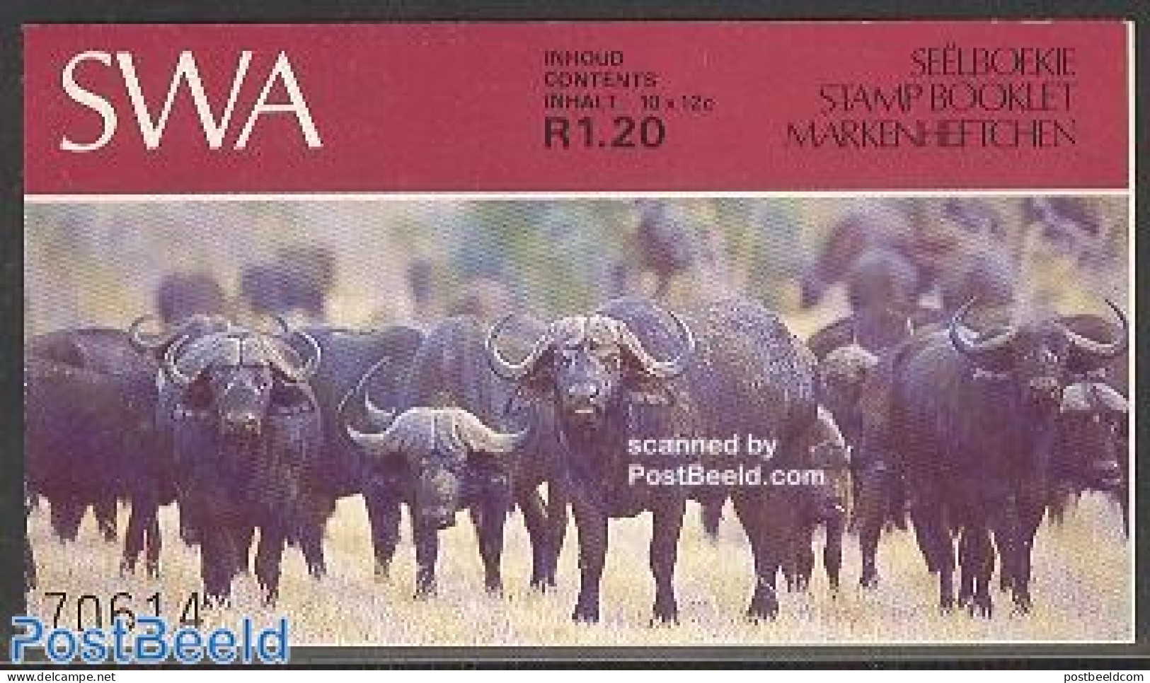 South-West Africa 1985 Definitives, Buffel Booklet, Mint NH, Nature - Animals (others & Mixed) - Stamp Booklets - Sin Clasificación