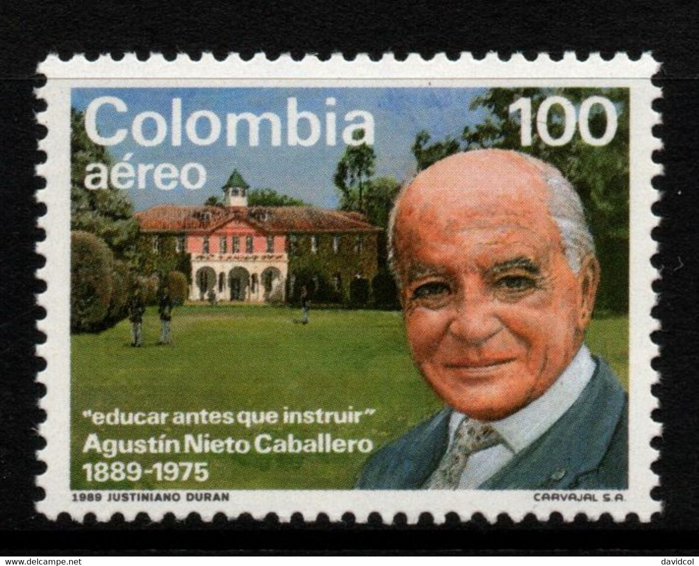 02- KOLUMBIEN - 1989 - MI#:1746 - MNH- AGUSTIN NIETO CABALLERO - Colombia