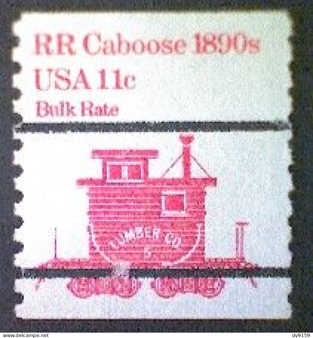 United States, Scott #1905a, Used(o), 1984 Coil, Transportation Series: Caboose Of 1890s, 11¢, Red - Used Stamps