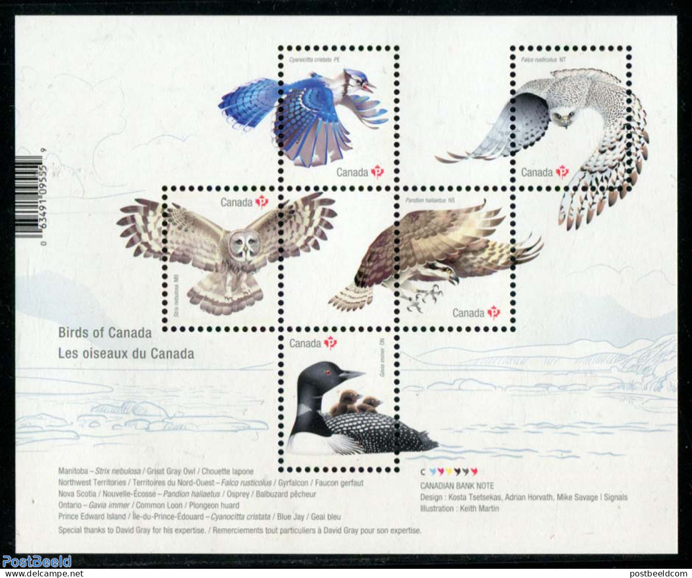 Canada 2017 Birds S/s, Mint NH, Nature - Birds - Birds Of Prey - Owls - Nuevos