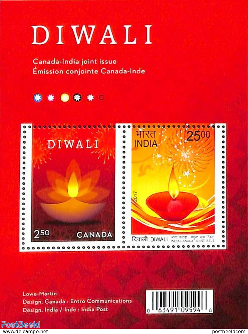 Canada 2017 Joint Issue India S/s, Mint NH, Various - Joint Issues - Nuevos